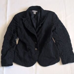 Ann Taylor Navy Ruched Blazer